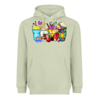 School Coffee Cups Heavyweight Hoodie | Teevron