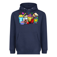 Navy school coffee cups Heavyweight Hoodie - Zillion Design Studio