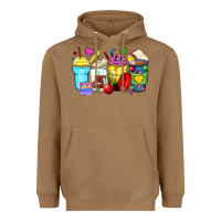Toasted Coconut school coffee cups Heavyweight Hoodie - Zillion Design Studio