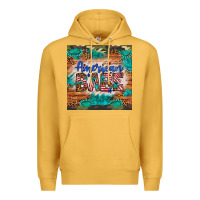 Mustard american babe Premium Hoodie - Artiststas