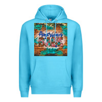 Ocean Blue american babe Premium Hoodie - Artiststas