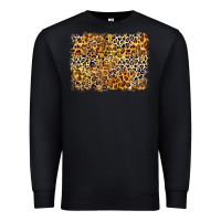 Black leopard background Premium Sweatshirt - Zillion Design Studio