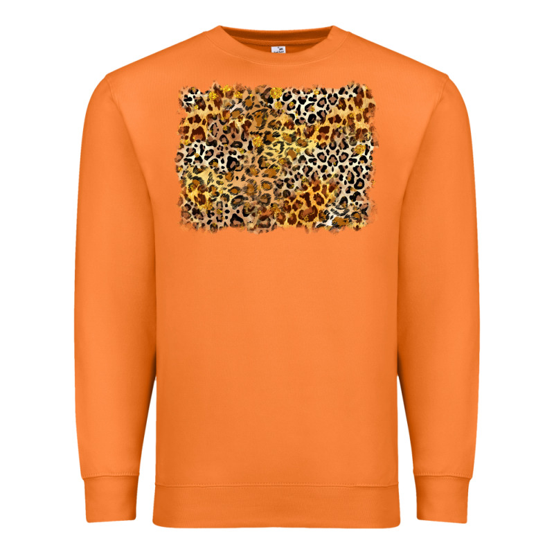 Leopard Background Premium Sweatshirt by Zillion Design Studio | Teevron
