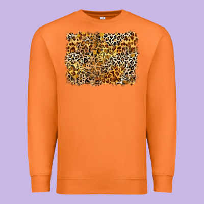 Leopard Background Premium Sweatshirt Designed By Zillion Design Studio