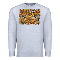 Heather Grey leopard background Premium Sweatshirt - Zillion Design Studio