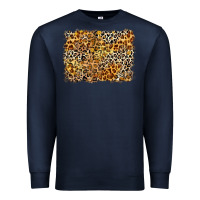 Navy leopard background Premium Sweatshirt - Zillion Design Studio