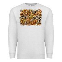 Oatmeal Heather leopard background Premium Sweatshirt - Zillion Design Studio