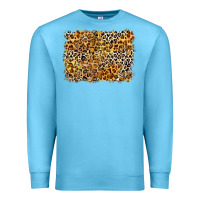 Ocean Blue leopard background Premium Sweatshirt - Zillion Design Studio