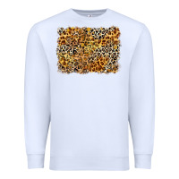 White leopard background Premium Sweatshirt - Zillion Design Studio