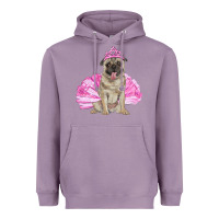 Lavender Balerina pug with tutu Heavyweight Hoodie - RanaPortraitStore
