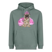 Sage Balerina pug with tutu Heavyweight Hoodie - RanaPortraitStore