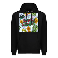 Black sweet summer seamless pattern Premium Hoodie - BundleAndBundleShop
