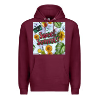 Burgundy sweet summer seamless pattern Premium Hoodie - BundleAndBundleShop