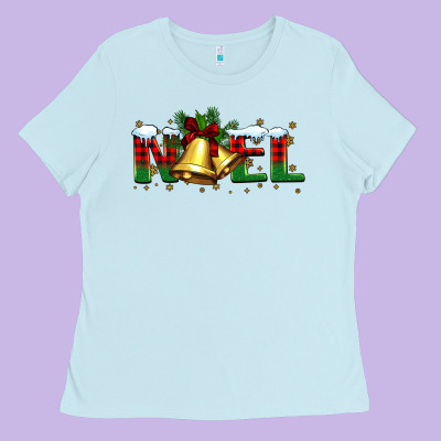 Noel Christmas Bells Ladies Tee Designed By Barkaloodesign