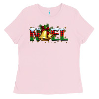 Bubblegum Pink noel Christmas bells Ladies Tee - BarkalooDesign