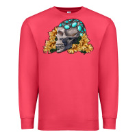 Cardinal skull with sunflowers Premium Sweatshirt - RanaPortraitStore