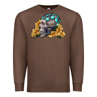 Chestnut skull with sunflowers Premium Sweatshirt - RanaPortraitStore