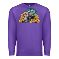 Purple skull with sunflowers Premium Sweatshirt - RanaPortraitStore