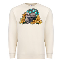 Sandshell skull with sunflowers Premium Sweatshirt - RanaPortraitStore
