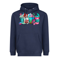 Navy mermaid coffee cups Heavyweight Hoodie - Zillion Design Studio