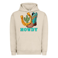 Pigment French Oak howdy turquoise cowboy boots horseshoe Urban Hoodie - AdoDesignShop