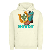 Pigment Pistachio howdy turquoise cowboy boots horseshoe Urban Hoodie - AdoDesignShop