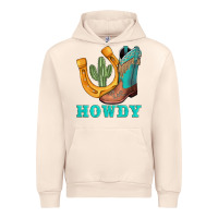 Sandshell howdy turquoise cowboy boots horseshoe Urban Hoodie - AdoDesignShop