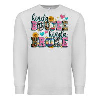 Dove Grey kinda boujee kinda broke Premium Sweatshirt - Zillion Design Studio
