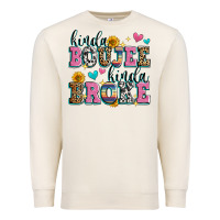 Kinda Boujee Kinda Broke Premium Sweatshirt | Teevron