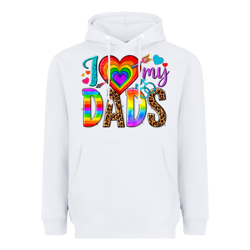 I Love My Dads Heavyweight Hoodie by texasbilliewilder | Teevron