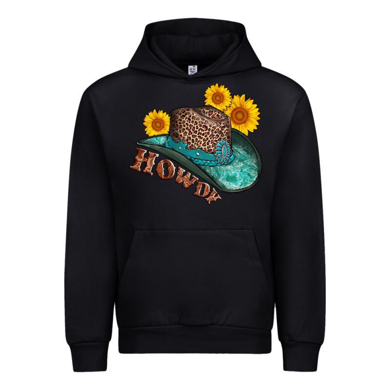 Howdy Leopard Tooled Leather Hat Urban Hoodie by AdoDesignShop | Teevron