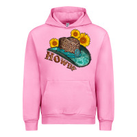 Fuchsia Pink howdy leopard tooled leather hat Urban Hoodie - AdoDesignShop