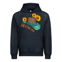 Navy howdy leopard tooled leather hat Urban Hoodie - AdoDesignShop