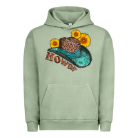 Pigment Oil Green howdy leopard tooled leather hat Urban Hoodie - AdoDesignShop
