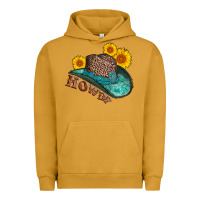 Pigment Peanut Butter howdy leopard tooled leather hat Urban Hoodie - AdoDesignShop
