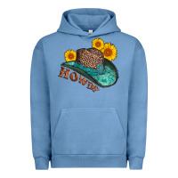 Pigment Pebble Blue howdy leopard tooled leather hat Urban Hoodie - AdoDesignShop