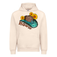 Sandshell howdy leopard tooled leather hat Urban Hoodie - AdoDesignShop