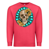 Cardinal skull with gemstone and sunflower Premium Sweatshirt - RanaPortraitStore
