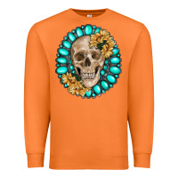 Carrot skull with gemstone and sunflower Premium Sweatshirt - RanaPortraitStore