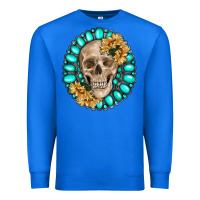 True Royal skull with gemstone and sunflower Premium Sweatshirt - RanaPortraitStore