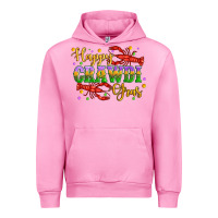 Fuchsia Pink happy crawdi gras with crawfish Urban Hoodie - Artiststas