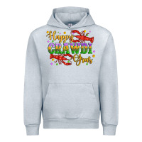 Heather Grey happy crawdi gras with crawfish Urban Hoodie - Artiststas