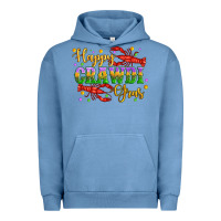 Pigment Pebble Blue happy crawdi gras with crawfish Urban Hoodie - Artiststas
