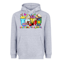 Heather Grey last day of school coffee cups Heavyweight Hoodie - Zillion Design Studio