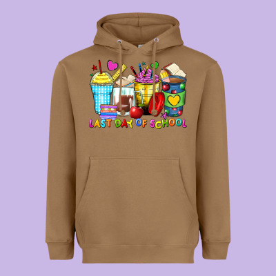 Heavyweight Hoodie last day of school coffee cups