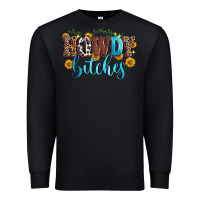 Black howdy bitches Premium Sweatshirt - Zillion Design Studio