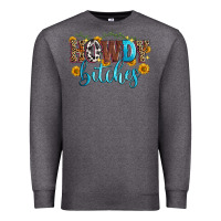Charcoal Heather howdy bitches Premium Sweatshirt - Zillion Design Studio
