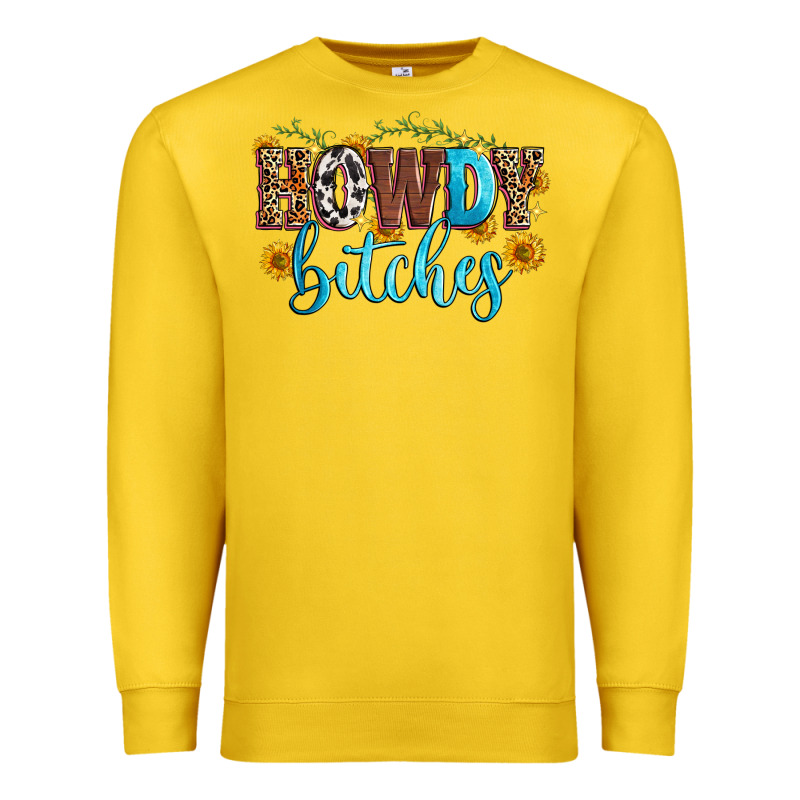 Howdy Bitches Premium Sweatshirt by Zillion Design Studio | Teevron