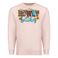 Pale Pink howdy bitches Premium Sweatshirt - Zillion Design Studio