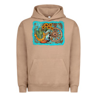 Pigment Burro western wooden wheel cowboy boots Urban Hoodie - AdoDesignShop